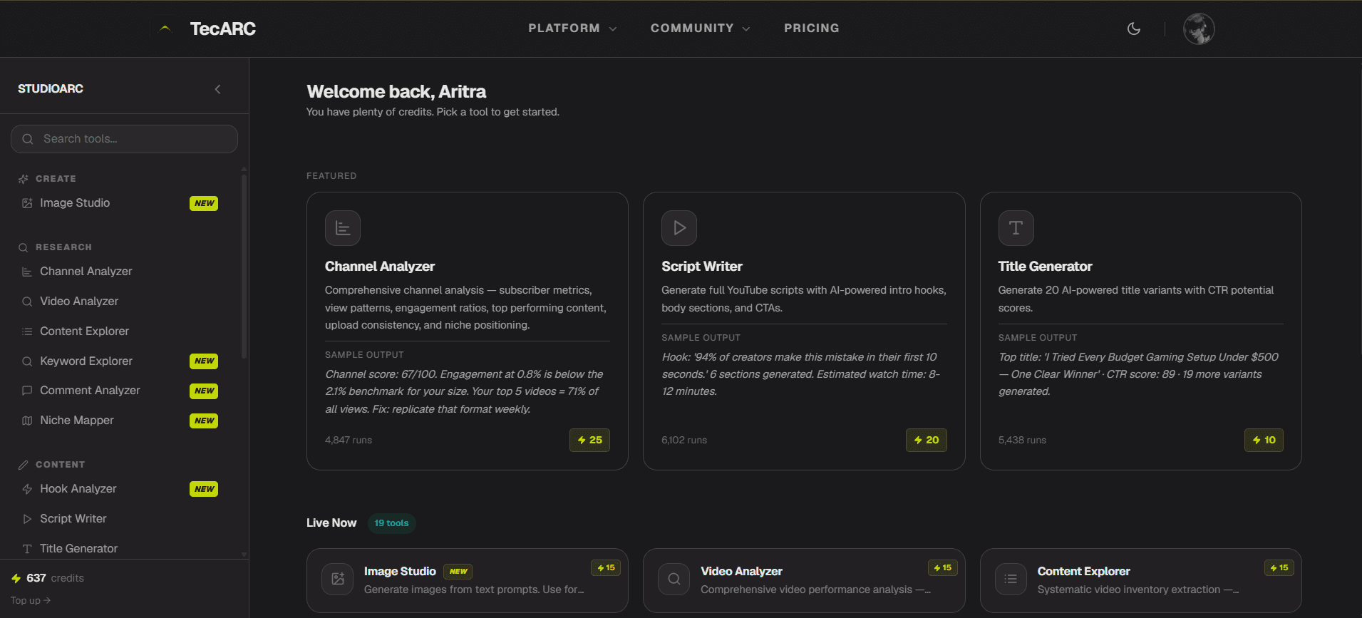 TecARC StudioARC — AI tools for creators